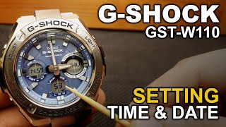 GShock GST-W110 - Setting Time and Date Tutorial