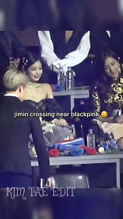 when Jennie making eye contact😍 with jimin🐥 they respect each other🥰💜#bts #blackpink #shorts