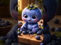 cute blueberry baby eating blueberries 🫐 #asmr #eatingasmr #blueberry #3danimation #satisfying #new
