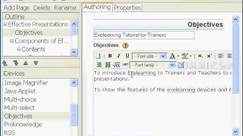 Use of Objectives Idevice