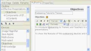 Use of Objectives Idevice
