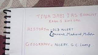Tina Dabi Booklist For Upsc Cse 2023  Tina Dabi Booklist