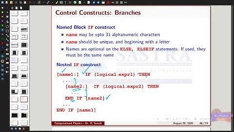Computational Physics -- FORTRAN 90/95 Control constructs - part-2 -- MSc., SASTRA |Lecture-7|