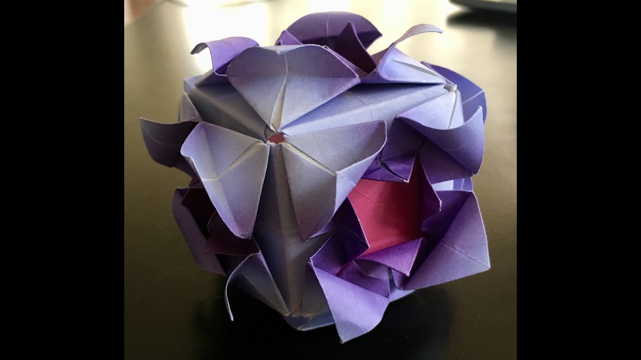 Modular Origami - Decorative Cube Flower - YouTube