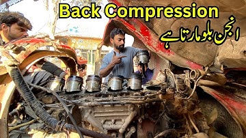 How to fix Diesel Engine Back Compression | Engine Blow-by Hino FS K13D engine  Part 2