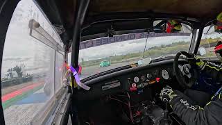 SMRC Knockhill round 2 Arron Hunter MG debut testing. 