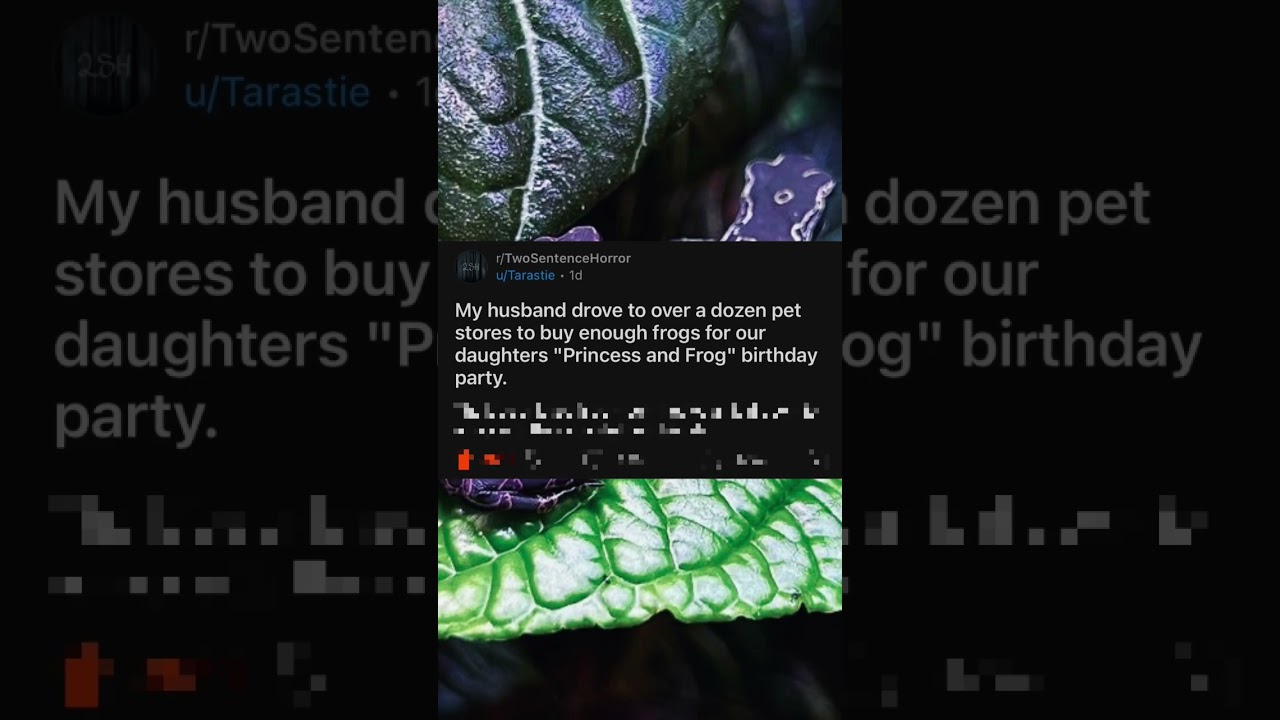 R/ Two Sentence Horror