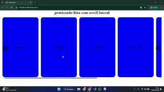 Scroll Responsivo, Listas de Cards Personalizados