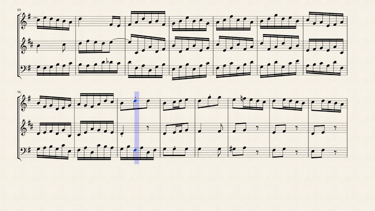 Fugue in E Minor (BWV 960) for Double Reed Trio YouTube