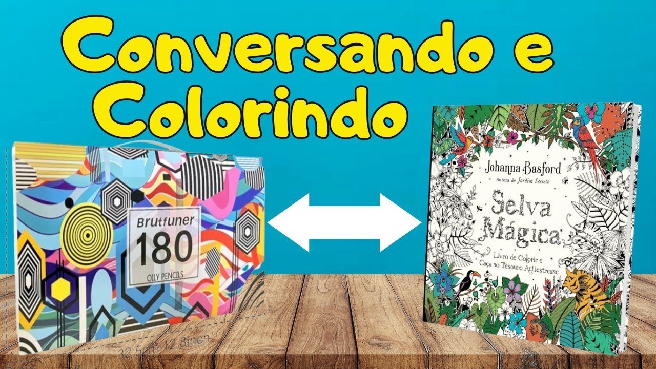 Colorindo Selva Mágica e Folheando Páginas Finalizadas