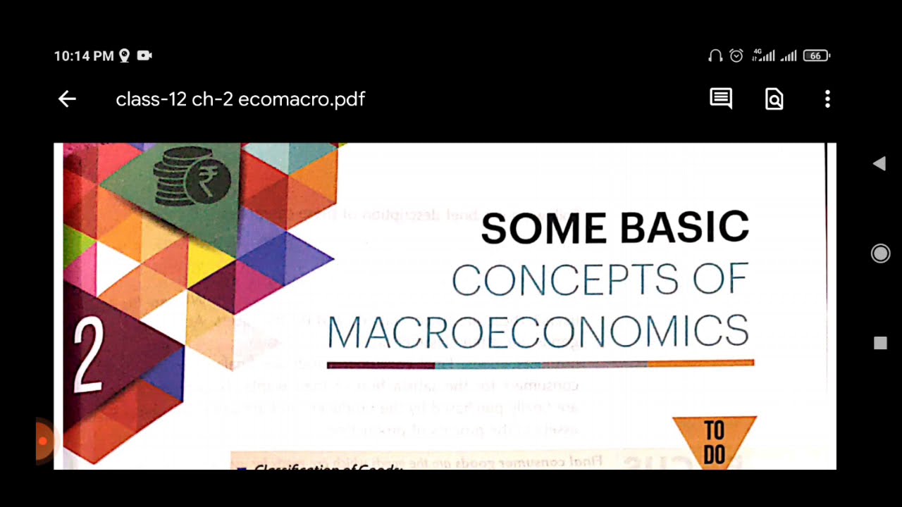 Class 12 Macroeconomics Chapter 2 Concepts Of Macroeconomics T R Jain V K Ohri Youtube