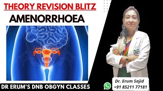 AMENORRHOEA (Revision Blitz) | DNB Theory Class | DNB OBGYN coaching All India chapter | Live Class