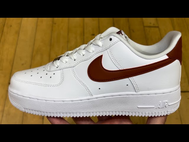 Nike Air Force 1 Low White Rugged Orange Shoes - YouTube