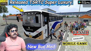 How to Download Released New TSRTC Super Luxury Bus Mod in Bus Simulator Indonesia Android in Telugu