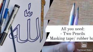 Learn arabic calligraphy step by step |calligraphy tutorial with pencil