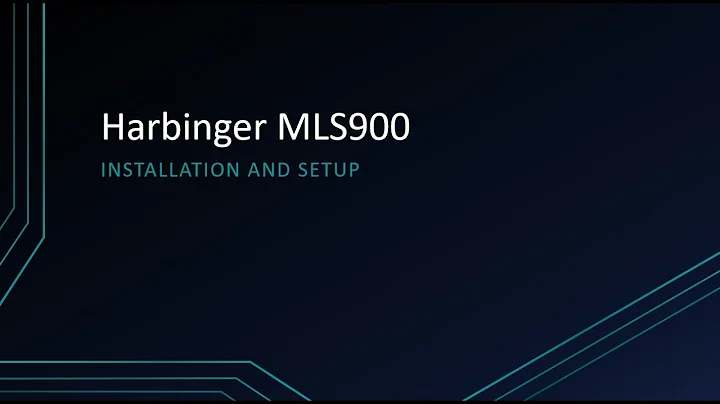 Harbinger MLS900: Installation and use.