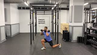 DB Reverse Lunge/Squat Complex