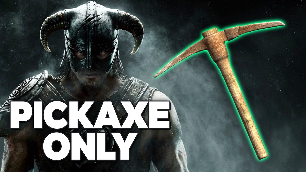Skyrim But I Have To Beat The Game With Only A Pickaxe