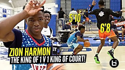 Zion Harmon Is The KING of 1 v 1 King Of The Court!!! SAUCED UP All The All Americans!!