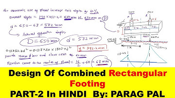 Design of combined rectangular column footing PART-2 | Parag pal