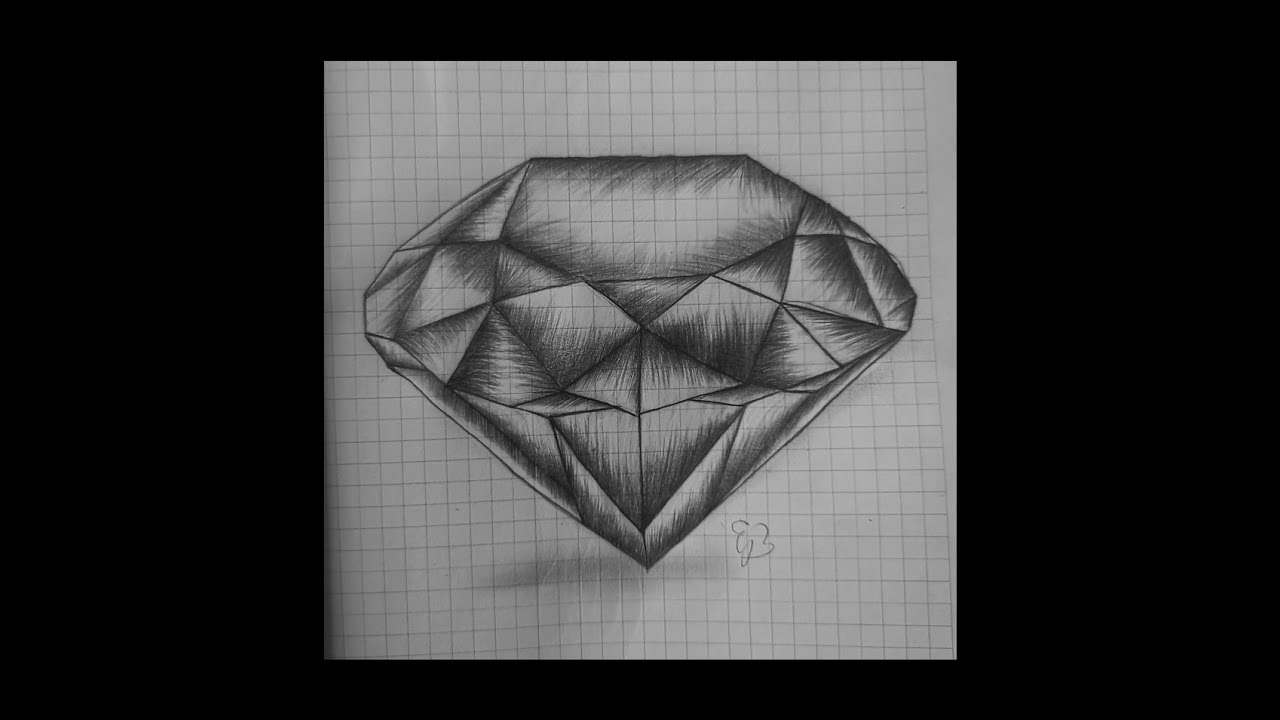 Most popular tags for this image include: diamond, art, draw and pencil |  Diamond tattoo designs, Diamond drawing, Diamond sketch