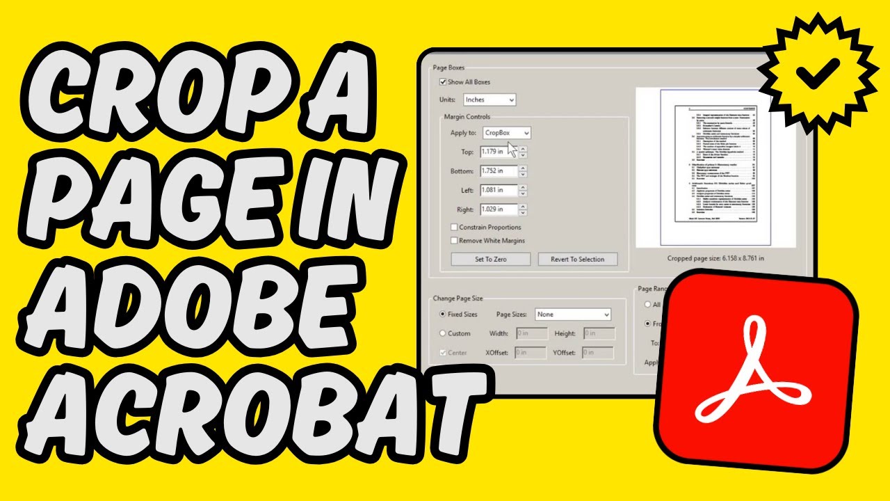 [Easy Guide] Crop a Page in Adobe Acrobat - YouTube