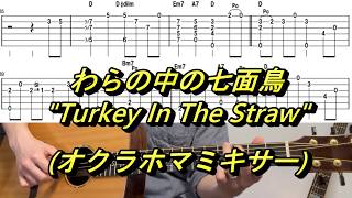 【ギターレッスン】一緒にアレンジ「わらの中の七面鳥"Turkey in the straw"」オクラホマミキサー　Fingerstyle solo guitar By龍藏Ryuzo
