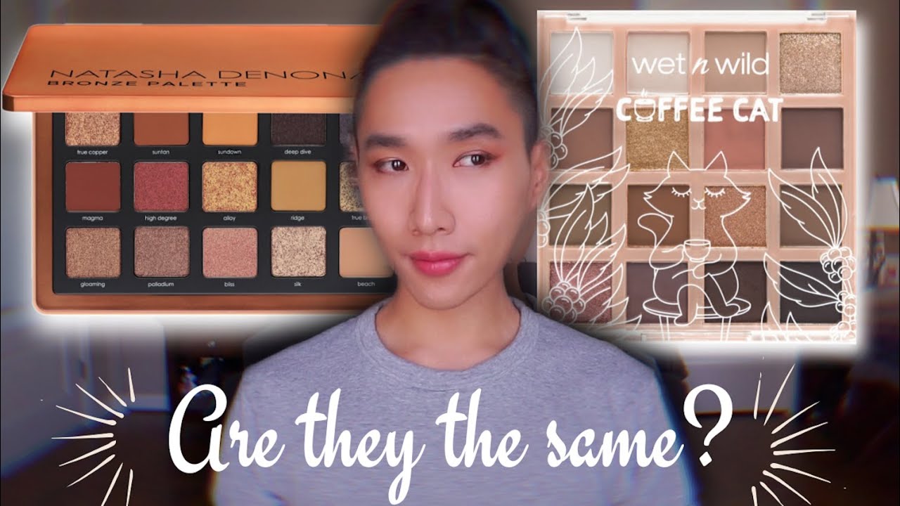 NATASHA DENONA BRONZE VS. WET N WILD COFFEE CAT EYESHADOW PALETTE - SWATCHES, COMPARISON & DEMO