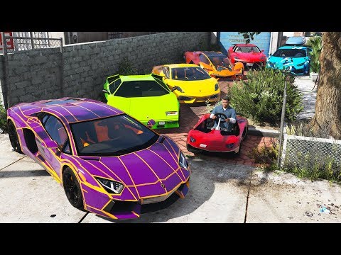 gta-5---stealing-luxury-lamborghini-cars-with-franklin!-(real-life-cars-#05)