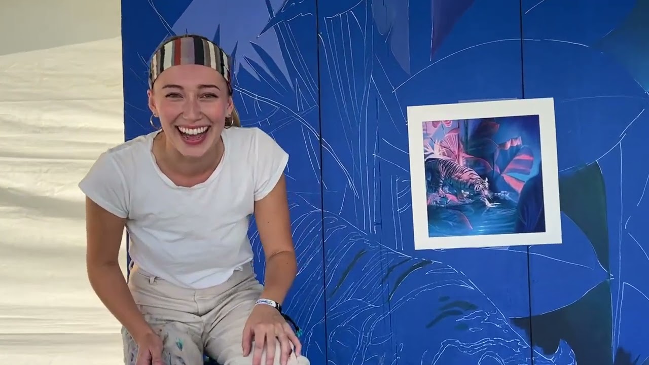 Jul Jankowski Artist talks about her art and mural work at Coconut Grove Art Festival 2025