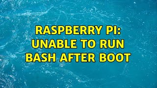 Raspberry Pi: Unable to run bash after boot (2 Solutions!!)