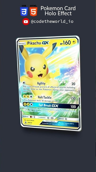 Pokemon Card Holo Effect #typing #html #css #csstricks #web # ...