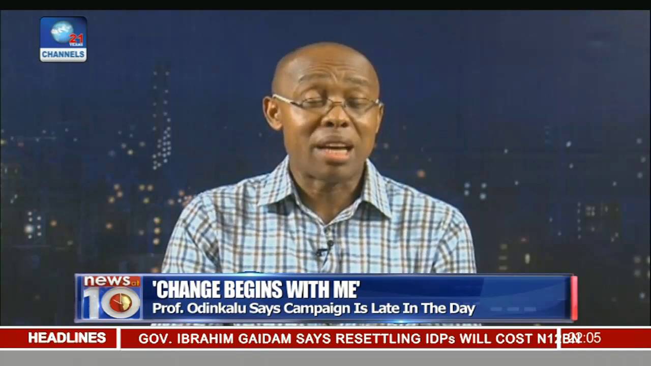 Prof. Odinkalu Says 'Change Begins With Me' Campaign Is Late In The Day