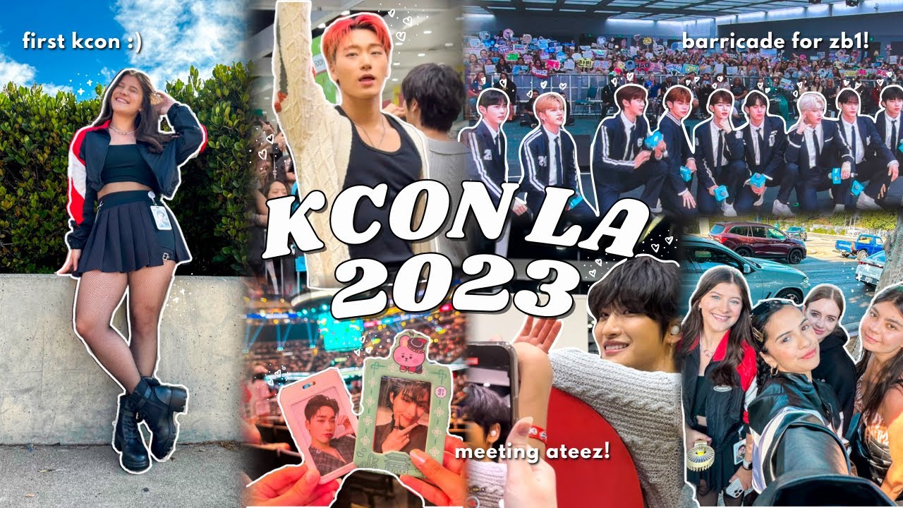 KCON LA 2023 Vlog ♡ | convention + concert D2 & D3 *barricade for zb1, meeting ateez!!*