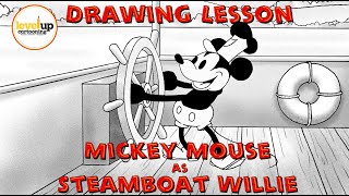 Mickey Mouse Steamboat Willie Drawing Lesson