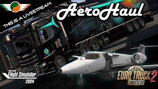 AeroHaul | Truck Sim & Flight Sim | Scania R 2016 | Lear Jet 35A 🚛✈️