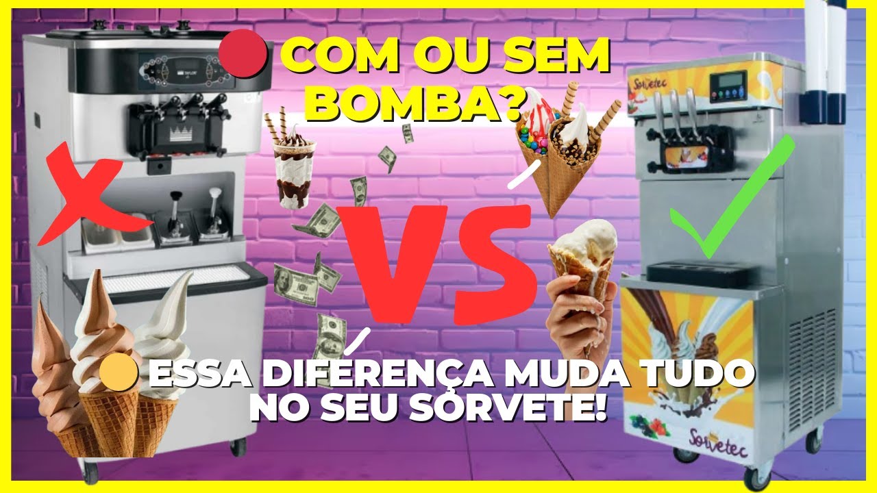 Qual a Melhor Máquina de Sorvete Expresso? Com Bomba vs Sem Bomba! ⚠️qual a diferença?