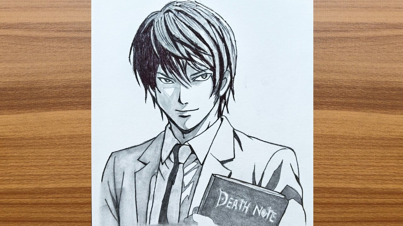 How to Draw Light Yagami | Death Note Anime Pencil Sketch | Step by Step