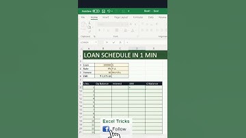 Loan schedule in Excel