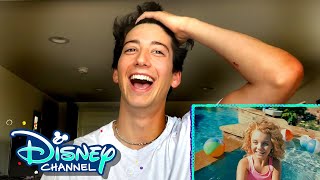 Milo Manheim Reacts to the 'We Own the Summer' Music Video | Behind the Scenes | Disney Channel