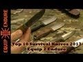 What are the top ten survival blades by equip 2 endure