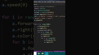 New python turtle pattern 😍 | Python beginner tutorial #shorts
