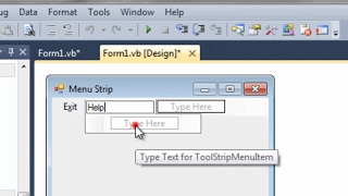 Menustrip Visual Studio 2013