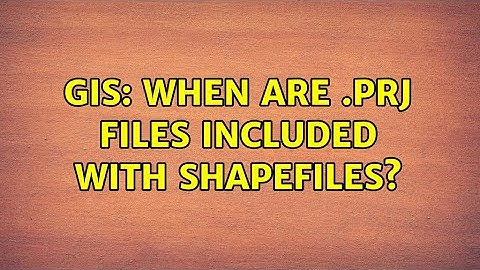 GIS: When are .prj files included with Shapefiles?