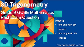 3D Trigonometry Made Easy | GCSE Grade 9 Maths | Mr Mathematics