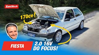 Fiesta com swap para Duratec 2.0 16v do Focus!