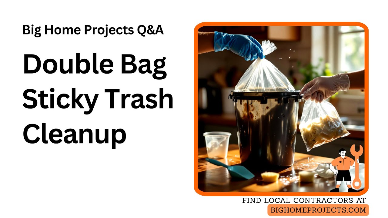 Double Bagging Sticky Trash Spill Cleanup Guide