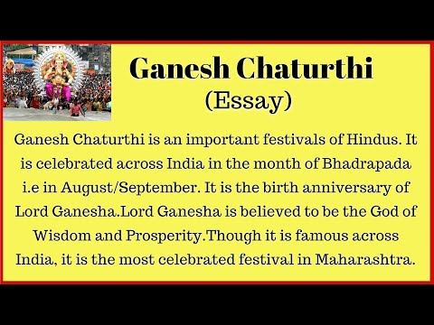 English Essay On Ganesh Chaturthi || Few Lines On the Ganesha Chaturthi-My Rockstar Daughter
