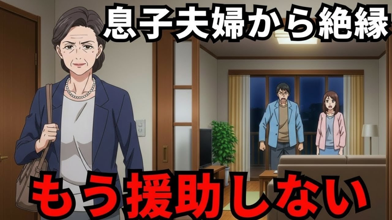 「お母さんもう来ないで」息子夫婦に追い出された私。→言われた通り援助も全て断ち切ったら、数日後に「助けて」と着信。「もう他人よね？」【シニア朗読雑学】 大人の朗読