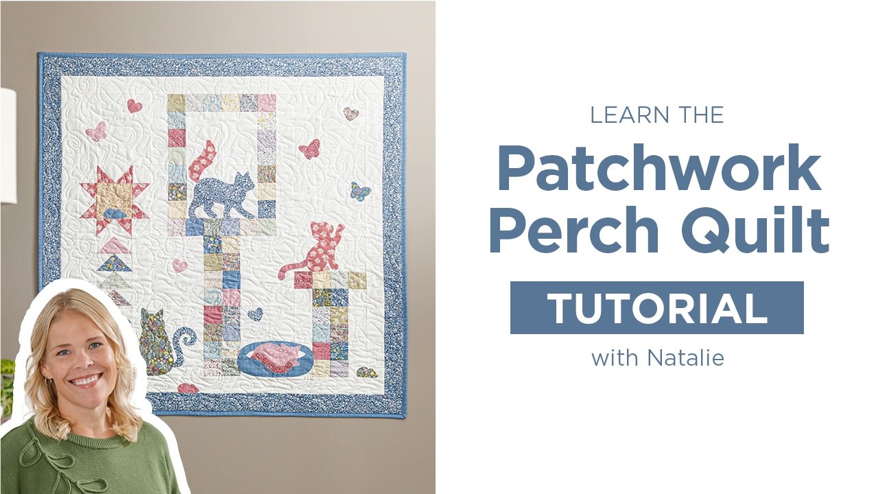 Easy To Make Wall Hanging Featuring Cats | Patchwork Perch with Natalie